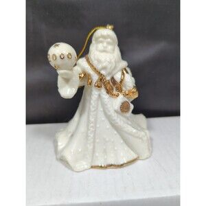 Christmas Bell Porcelain Father 2000 4.75" Santa w/ Toys & Tree